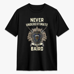 Baird Modern Tartan Crest 2D T-shirt - Never Underestimate Style