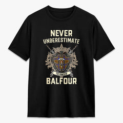 Balfour Modern Tartan Crest 2D T-shirt - Never Underestimate Style