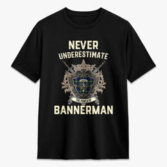 Bannerman Tartan Crest 2D T-shirt - Never Underestimate Style
