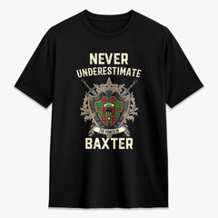 Baxter Modern Tartan Crest 2D T-shirt - Never Underestimate Style