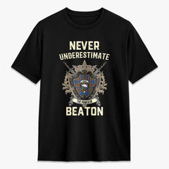 Beaton Ancient Tartan Crest 2D T-shirt - Never Underestimate Style