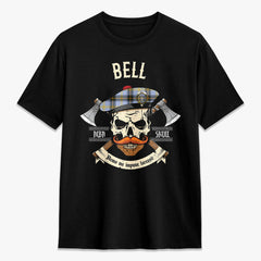 Bell of the Borders Tartan Crest 2D T-shirt - Alba Skull Style