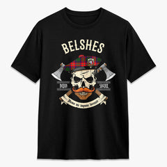 Belshes Tartan Crest 2D T-shirt - Alba Skull Style
