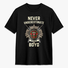 Boyd Modern Tartan Crest 2D T-shirt - Never Underestimate Style