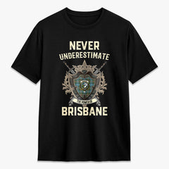 Brisbane Tartan Crest 2D T-shirt - Never Underestimate Style