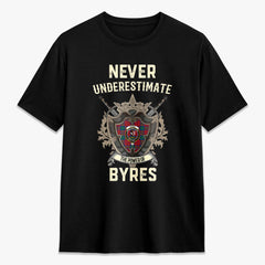 Byres Tartan Crest 2D T-shirt - Never Underestimate Style