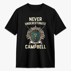 Campbell Ancient 01 Tartan Crest 2D T-shirt - Never Underestimate Style