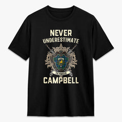 Campbell Ancient 02 Tartan Crest 2D T-shirt - Never Underestimate Style