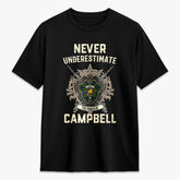 Campbell of Breadalbane Modern Tartan Crest 2D T-shirt - Never Underestimate Style