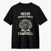 Campbell of Cawdor Ancient Tartan Crest 2D T-shirt - Never Underestimate Style