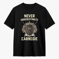 Carnegie Ancient Tartan Crest 2D T-shirt - Never Underestimate Style