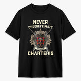Charteris (Earl of Wemyss) Tartan Crest 2D T-shirt - Never Underestimate Style