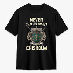 Chisholm Hunting Ancient Tartan Crest 2D T-shirt - Never Underestimate Style