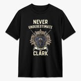 Clark Modern Tartan Crest 2D T-shirt - Never Underestimate Style