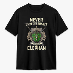 Clephan (or Clephane) Tartan Crest 2D T-shirt - Never Underestimate Style