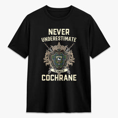 Cochrane Ancient Tartan Crest 2D T-shirt - Never Underestimate Style