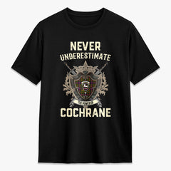 Cochrane Modern Tartan Crest 2D T-shirt - Never Underestimate Style