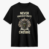 Crosbie Tartan Crest 2D T-shirt - Never Underestimate Style
