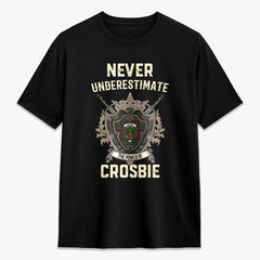 Crosbie Tartan Crest 2D T-shirt - Never Underestimate Style
