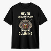 Cumming Hunting Weathered Tartan Crest 2D T-shirt - Never Underestimate Style
