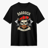 Darroch (Gourock) Tartan Crest 2D T-shirt - Alba Skull Style