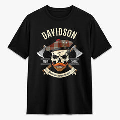 Davidson Dress Dancers Tartan Crest 2D T-shirt - Alba Skull Style