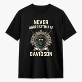 Davidson Modern Tartan Crest 2D T-shirt - Never Underestimate Style