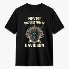 Davidson Modern Tartan Crest 2D T-shirt - Never Underestimate Style