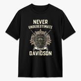 Davidson Tulloch Dress Tartan Crest 2D T-shirt - Never Underestimate Style