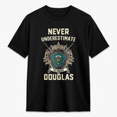 Douglas Ancient Tartan Crest 2D T-shirt - Never Underestimate Style