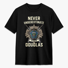Douglas Modern Tartan Crest 2D T-shirt - Never Underestimate Style