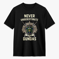 Dundas Modern Tartan Crest 2D T-shirt - Never Underestimate Style