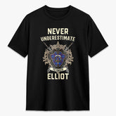 Elliot Modern Tartan Crest 2D T-shirt - Never Underestimate Style
