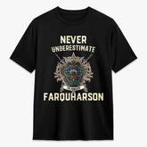 Farquharson Ancient Tartan Crest 2D T-shirt - Never Underestimate Style