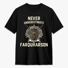 Farquharson Weathered Tartan Crest 2D T-shirt - Never Underestimate Style