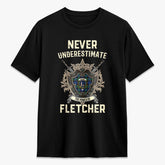 Fletcher Ancient Tartan Crest 2D T-shirt - Never Underestimate Style