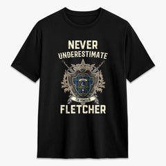 Fletcher Ancient Tartan Crest 2D T-shirt - Never Underestimate Style