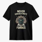 Forbes Ancient Tartan Crest 2D T-shirt - Never Underestimate Style
