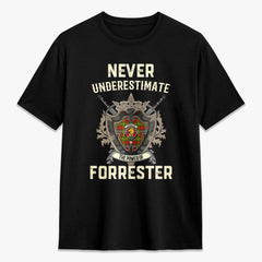 Forrester Tartan Crest 2D T-shirt - Never Underestimate Style