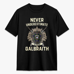 Galbraith Modern Tartan Crest 2D T-shirt - Never Underestimate Style