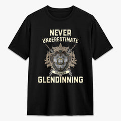 Glendinning Tartan Crest 2D T-shirt - Never Underestimate Style