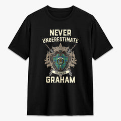 Graham of Montrose Ancient Tartan Crest 2D T-shirt - Never Underestimate Style