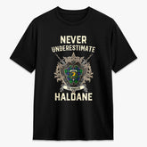Haldane Tartan Crest 2D T-shirt - Never Underestimate Style