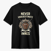 Innes Ancient Tartan Crest 2D T-shirt - Never Underestimate Style