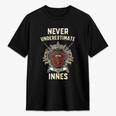 Innes Modern Tartan Crest 2D T-shirt - Never Underestimate Style