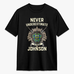 Johnson Ancient Tartan Crest 2D T-shirt - Never Underestimate Style