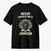 Johnson Modern Tartan Crest 2D T-shirt - Never Underestimate Style