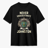Johnston Ancient Tartan Crest 2D T-shirt - Never Underestimate Style