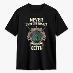 Keith Ancient Tartan Crest 2D T-shirt - Never Underestimate Style