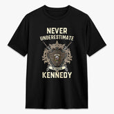 Kennedy Weathered Tartan Crest 2D T-shirt - Never Underestimate Style
